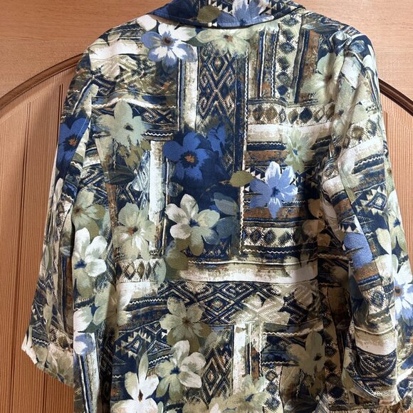 Alfred Dunner Floral Open Front Jacket Size 16 EUC - Picture 6 of 9